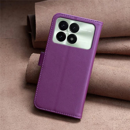 BINFEN COLOR BF17 For Xiaomi Redmi K70E 5G / Poco X6 Pro 5G Case Stand Imprint PU Leather Wallet Flip Cover
