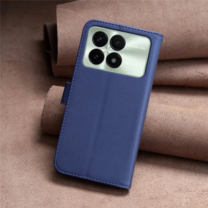 BINFEN COLOR BF17 For Xiaomi Redmi K70E 5G / Poco X6 Pro 5G Case Stand Imprint PU Leather Wallet Flip Cover