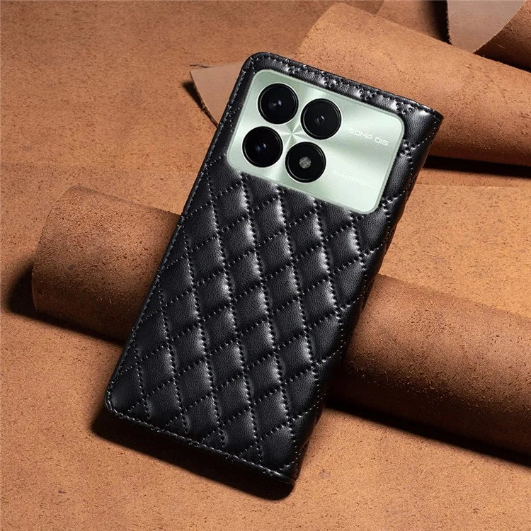 BINFEN COLOR BF Style-16 For Xiaomi Redmi K70E 5G / Poco X6 Pro 5G Case with Card Slot PU Leather Stand Cover Phone Case