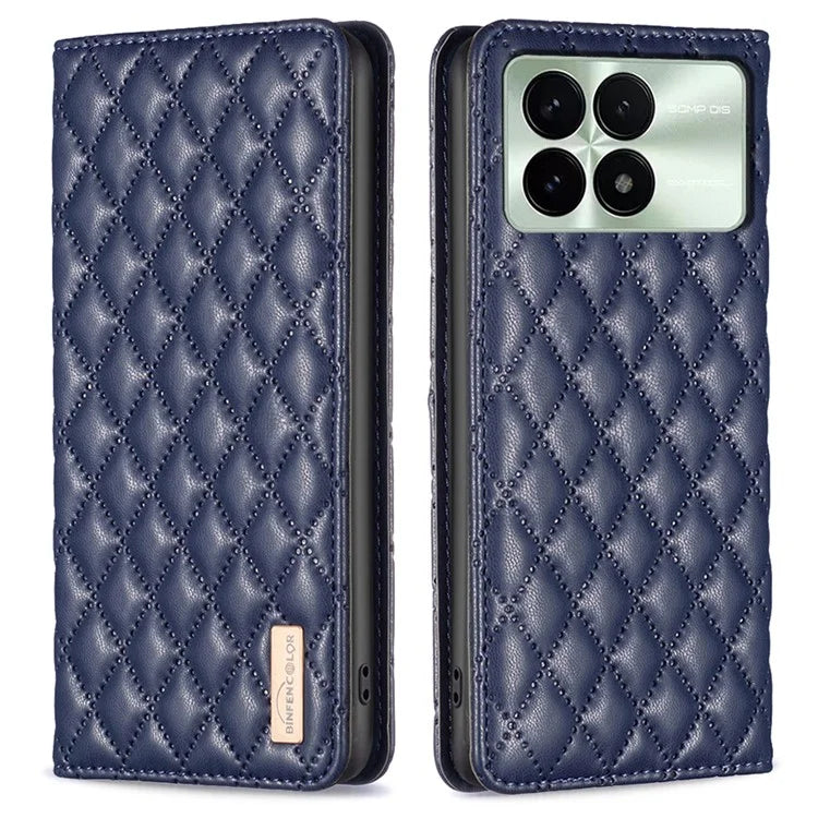 BINFEN COLOR BF Style-16 For Xiaomi Redmi K70E 5G / Poco X6 Pro 5G Case with Card Slot PU Leather Stand Cover Phone Case