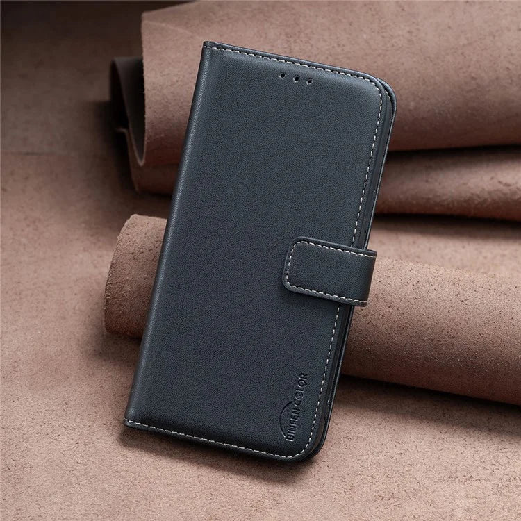 BINFEN COLOR BF17 For Xiaomi Redmi K70 5G  /  K70 Pro 5G Drop-proof Case Imprint Leather Cover with Card Holder