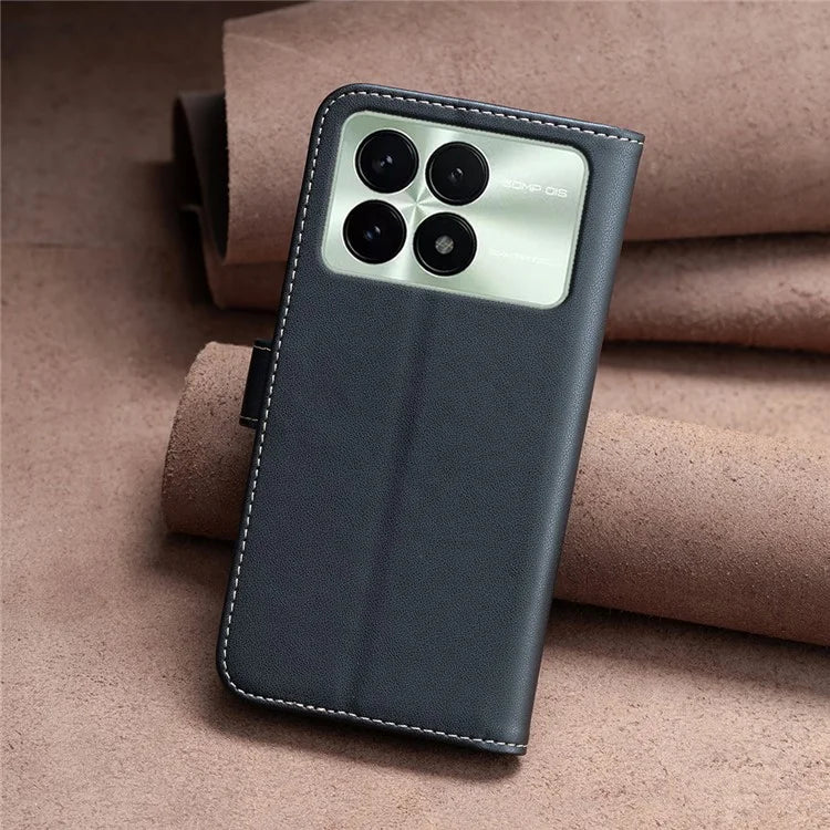 BINFEN COLOR BF17 For Xiaomi Redmi K70 5G  /  K70 Pro 5G Drop-proof Case Imprint Leather Cover with Card Holder