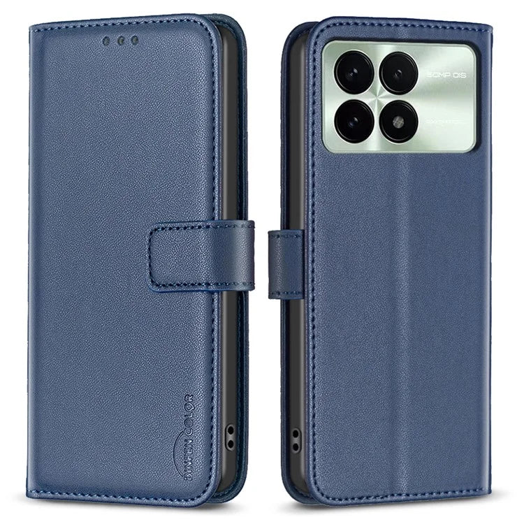 BINFEN COLOR BF17 For Xiaomi Redmi K70 5G  /  K70 Pro 5G Drop-proof Case Imprint Leather Cover with Card Holder