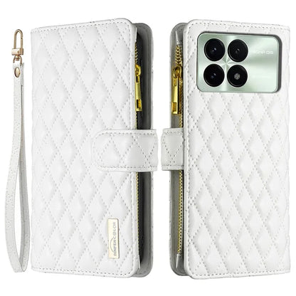 BINFEN COLOR BF Style-15 For Xiaomi Redmi K70 5G  /  K70 Pro 5G Leather Case Phone Flip Cover with Zipper Wallet