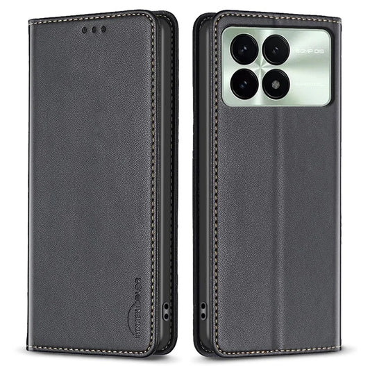 BINFEN COLOR BF18 For Xiaomi Redmi K70 5G  /  K70 Pro 5G Case Stand PU Leather Flip Cover with 3 Card Slots