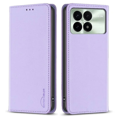 BINFEN COLOR BF18 For Xiaomi Redmi K70 5G  /  K70 Pro 5G Case Stand PU Leather Flip Cover with 3 Card Slots