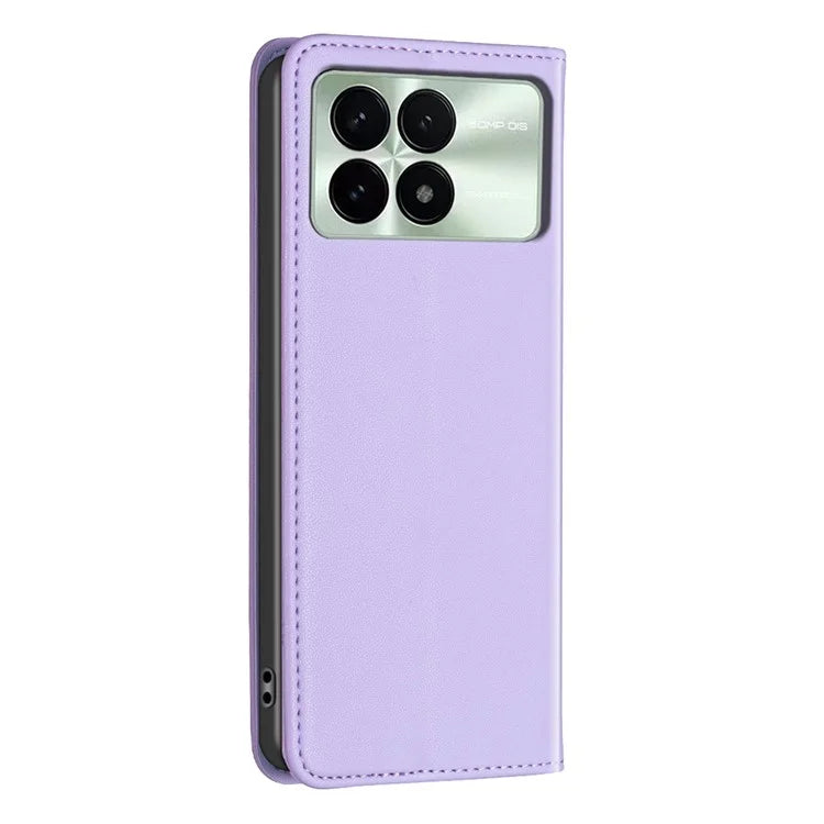 BINFEN COLOR BF18 For Xiaomi Redmi K70 5G  /  K70 Pro 5G Case Stand PU Leather Flip Cover with 3 Card Slots