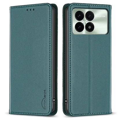 BINFEN COLOR BF18 For Xiaomi Redmi K70 5G  /  K70 Pro 5G Case Stand PU Leather Flip Cover with 3 Card Slots