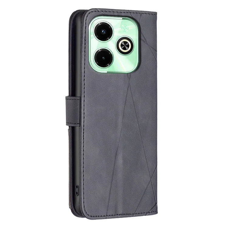 BINFEN COLOR BF05 For Transsion Infinix Hot 40i X6528B Leather Case Phone Protective Cover Wallet Stand