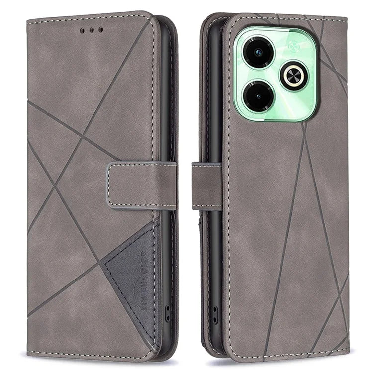 BINFEN COLOR BF05 For Transsion Infinix Hot 40i X6528B Leather Case Phone Protective Cover Wallet Stand