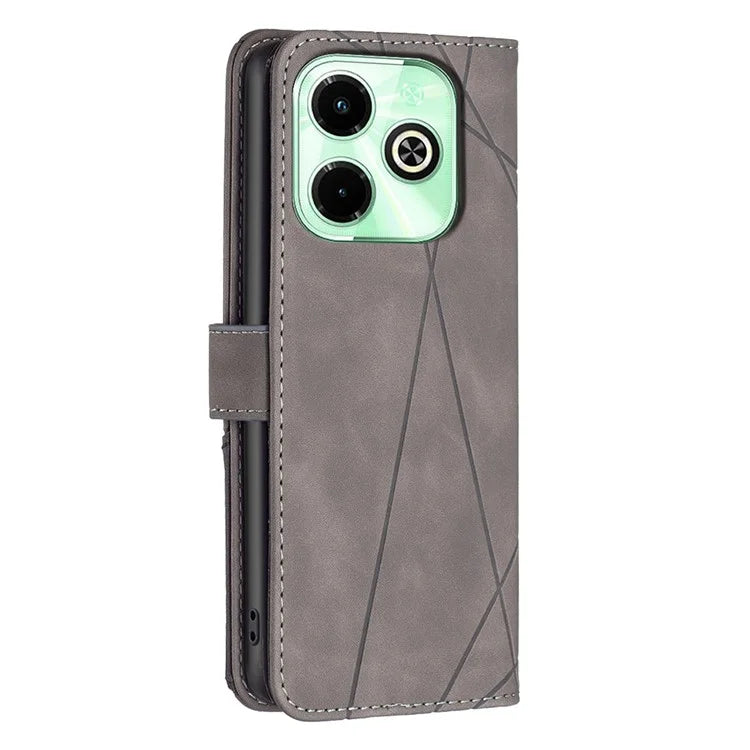 BINFEN COLOR BF05 For Transsion Infinix Hot 40i X6528B Leather Case Phone Protective Cover Wallet Stand