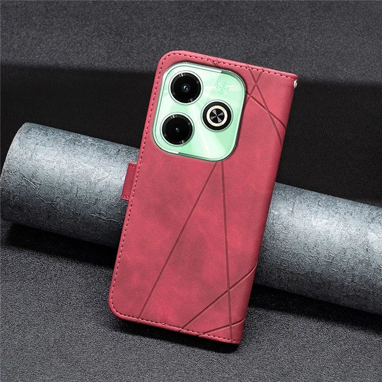 BINFEN COLOR BF05 For Transsion Infinix Hot 40i X6528B Leather Case Phone Protective Cover Wallet Stand