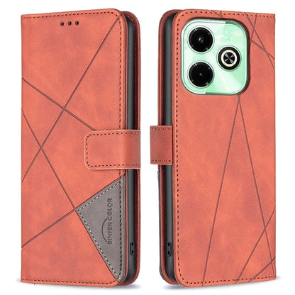 BINFEN COLOR BF05 For Transsion Infinix Hot 40i X6528B Leather Case Phone Protective Cover Wallet Stand