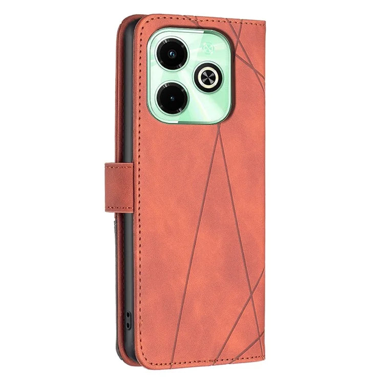 BINFEN COLOR BF05 For Transsion Infinix Hot 40i X6528B Leather Case Phone Protective Cover Wallet Stand