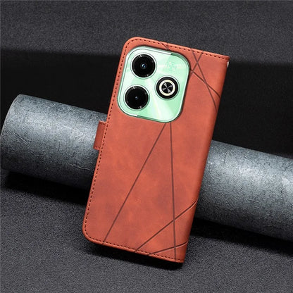 BINFEN COLOR BF05 For Transsion Infinix Hot 40i X6528B Leather Case Phone Protective Cover Wallet Stand