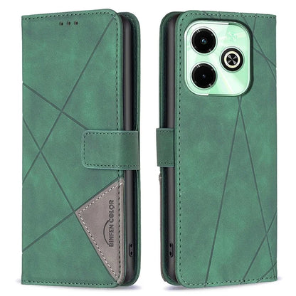 BINFEN COLOR BF05 For Transsion Infinix Hot 40i X6528B Leather Case Phone Protective Cover Wallet Stand