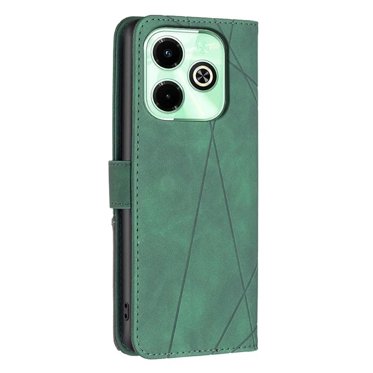 BINFEN COLOR BF05 For Transsion Infinix Hot 40i X6528B Leather Case Phone Protective Cover Wallet Stand