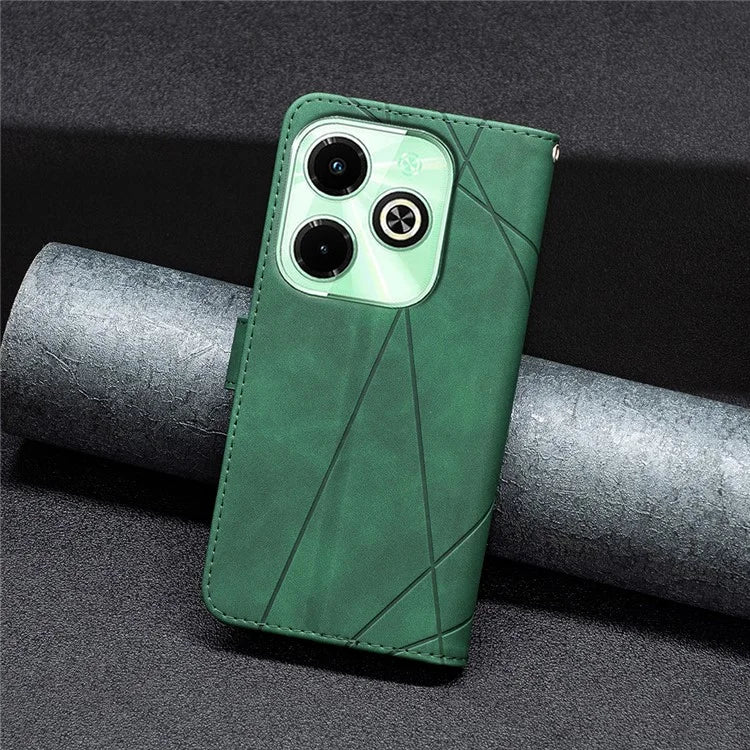 BINFEN COLOR BF05 For Transsion Infinix Hot 40i X6528B Leather Case Phone Protective Cover Wallet Stand