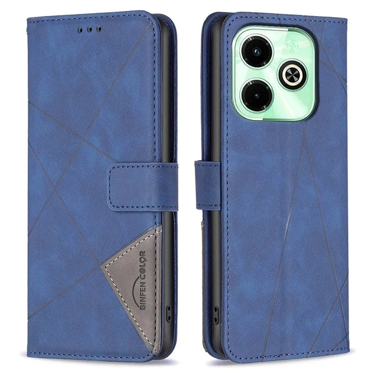 BINFEN COLOR BF05 For Transsion Infinix Hot 40i X6528B Leather Case Phone Protective Cover Wallet Stand