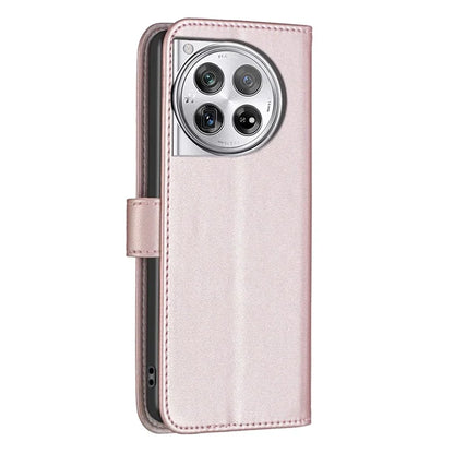 BINFEN COLOR BF17 For OnePlus 12 5G Leather Wallet Case Imprint Full Protection Cover Stand