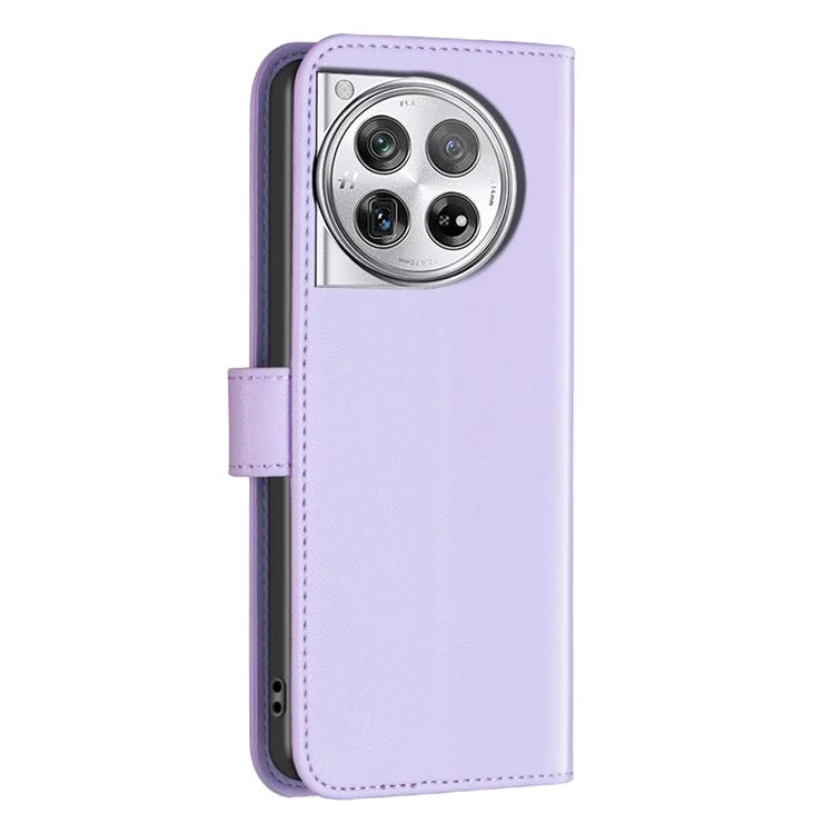 BINFEN COLOR BF17 For OnePlus 12 5G Leather Wallet Case Imprint Full Protection Cover Stand