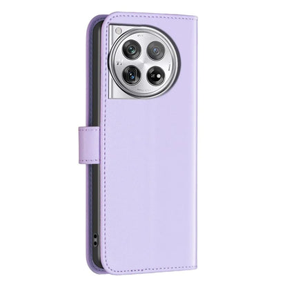 BINFEN COLOR BF17 For OnePlus 12 5G Leather Wallet Case Imprint Full Protection Cover Stand