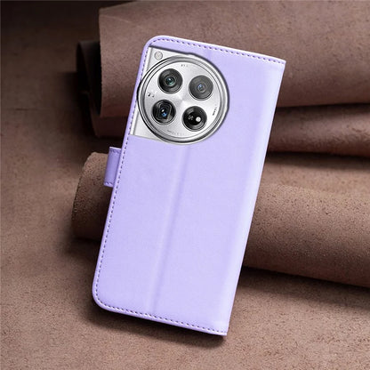 BINFEN COLOR BF17 For OnePlus 12 5G Leather Wallet Case Imprint Full Protection Cover Stand