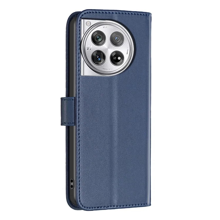 BINFEN COLOR BF17 For OnePlus 12 5G Leather Wallet Case Imprint Full Protection Cover Stand