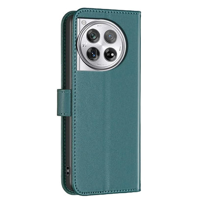 BINFEN COLOR BF17 For OnePlus 12 5G Leather Wallet Case Imprint Full Protection Cover Stand