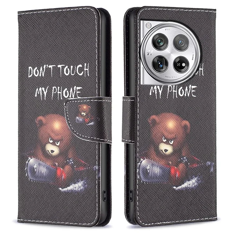 For OnePlus 12 5G Wallet Case Stand Pattern Printing PU Leather Phone Cover Protector