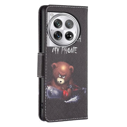 For OnePlus 12 5G Wallet Case Stand Pattern Printing PU Leather Phone Cover Protector