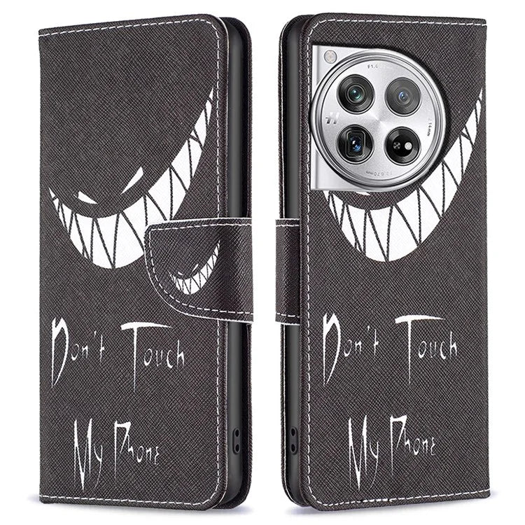 For OnePlus 12 5G Wallet Case Stand Pattern Printing PU Leather Phone Cover Protector