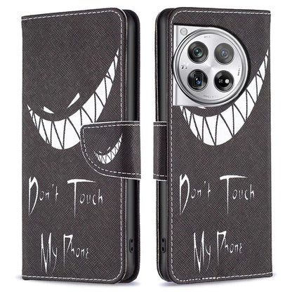For OnePlus 12 5G Wallet Case Stand Pattern Printing PU Leather Phone Cover Protector