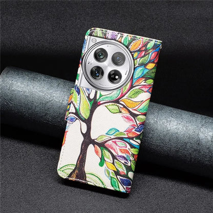 For OnePlus 12 5G Wallet Case Stand Pattern Printing PU Leather Phone Cover Protector