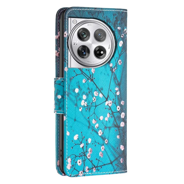 For OnePlus 12 5G Wallet Case Stand Pattern Printing PU Leather Phone Cover Protector