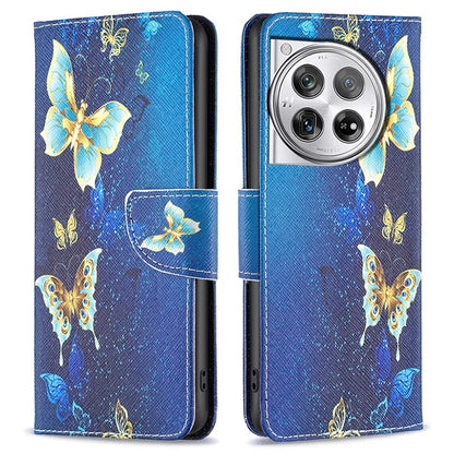 For OnePlus 12 5G Wallet Case Stand Pattern Printing PU Leather Phone Cover Protector