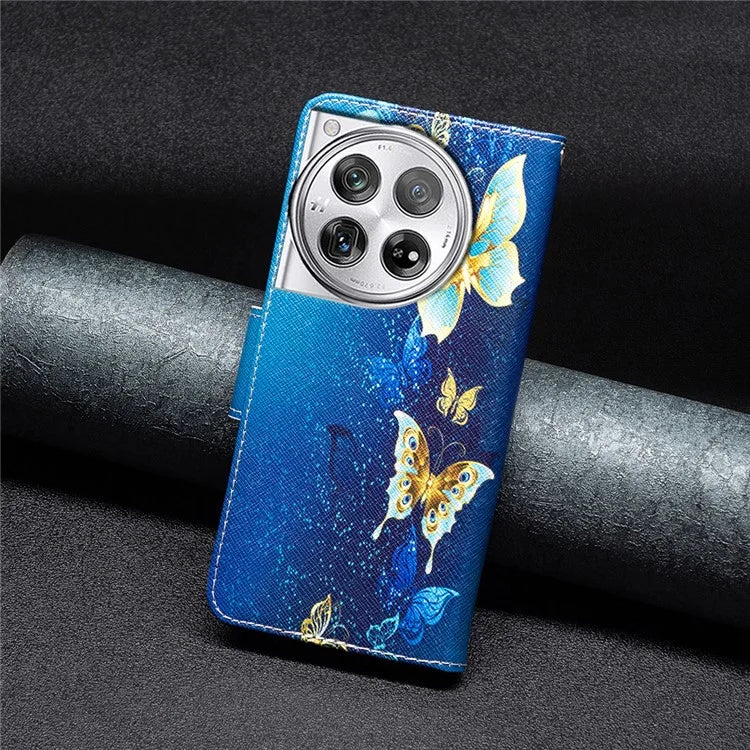 For OnePlus 12 5G Wallet Case Stand Pattern Printing PU Leather Phone Cover Protector