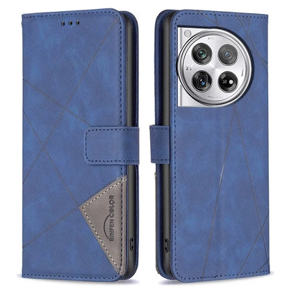 BINFEN COLOR BF05 For OnePlus 12 5G Case Stand Wallet Imprinted Line PU Leather Cover