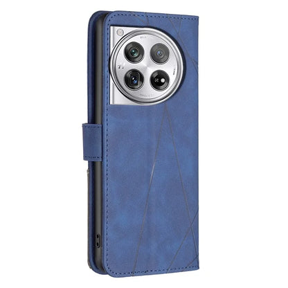 BINFEN COLOR BF05 For OnePlus 12 5G Case Stand Wallet Imprinted Line PU Leather Cover