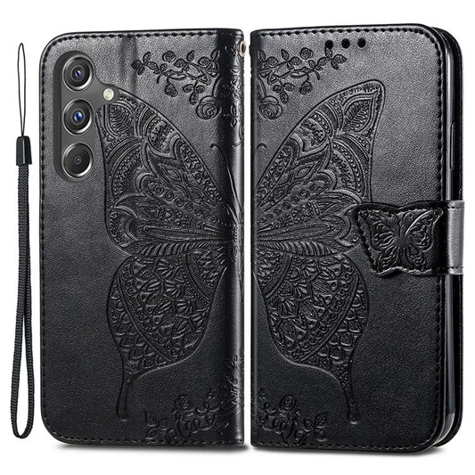 For Samsung Galaxy A15 5G Wallet Case PU Leather Wrist Strap Card Slots Cover