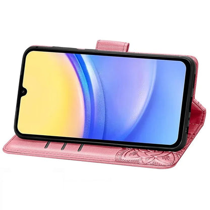 For Samsung Galaxy A15 5G Wallet Case PU Leather Wrist Strap Card Slots Cover