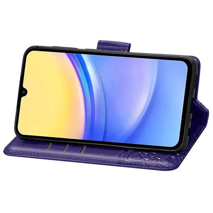 For Samsung Galaxy A15 5G Wallet Case PU Leather Wrist Strap Card Slots Cover