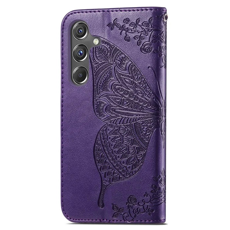 For Samsung Galaxy A15 5G Wallet Case PU Leather Wrist Strap Card Slots Cover