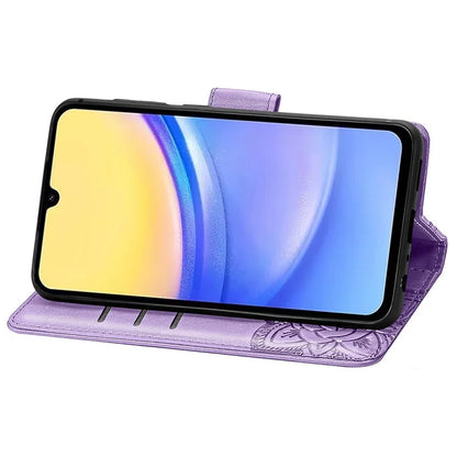 For Samsung Galaxy A15 5G Wallet Case PU Leather Wrist Strap Card Slots Cover