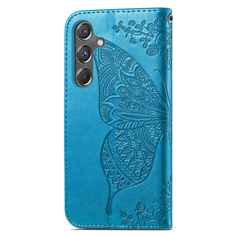 For Samsung Galaxy A15 5G Wallet Case PU Leather Wrist Strap Card Slots Cover