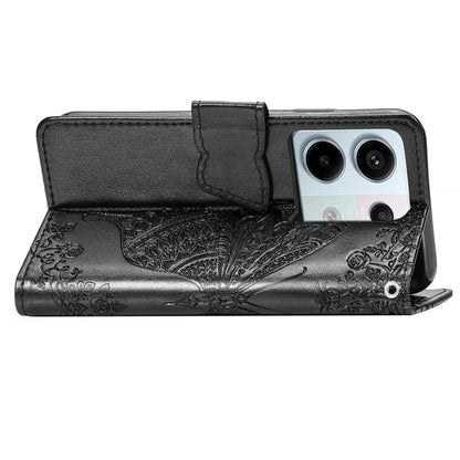 For Xiaomi Redmi Note 13 Pro 5G / Poco X6 5G Case Wallet with Card Holder Butterfly Pattern PU Leather Phone Cover