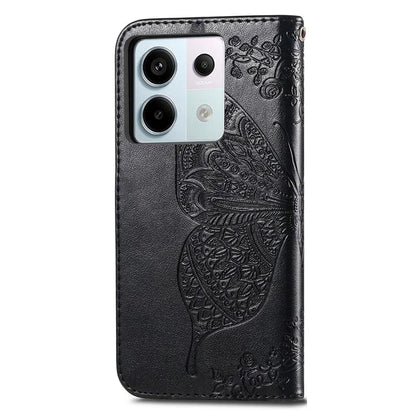 For Xiaomi Redmi Note 13 Pro 5G / Poco X6 5G Case Wallet with Card Holder Butterfly Pattern PU Leather Phone Cover