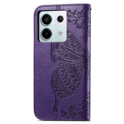 For Xiaomi Redmi Note 13 Pro 5G / Poco X6 5G Case Wallet with Card Holder Butterfly Pattern PU Leather Phone Cover