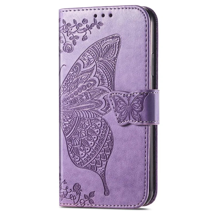 For Xiaomi Redmi Note 13 Pro 5G / Poco X6 5G Case Wallet with Card Holder Butterfly Pattern PU Leather Phone Cover