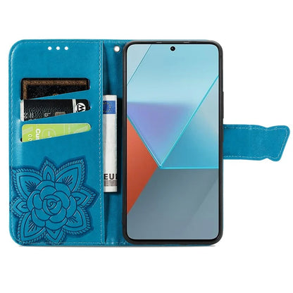 For Xiaomi Redmi Note 13 Pro 5G / Poco X6 5G Case Wallet with Card Holder Butterfly Pattern PU Leather Phone Cover